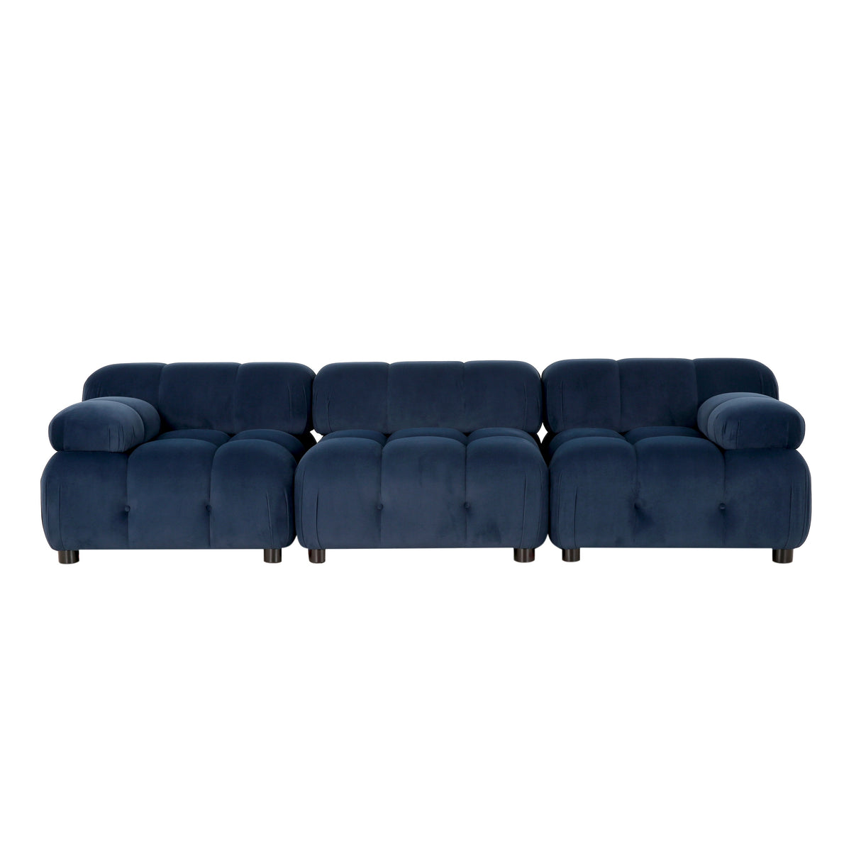 Hennepin Velvet 3 Seater Modular Tufted Sofa by Christopher Knight Home