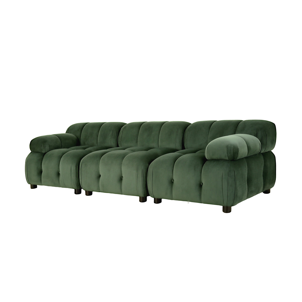 Hennepin Velvet 3 Seater Modular Tufted Sofa by Christopher Knight Home