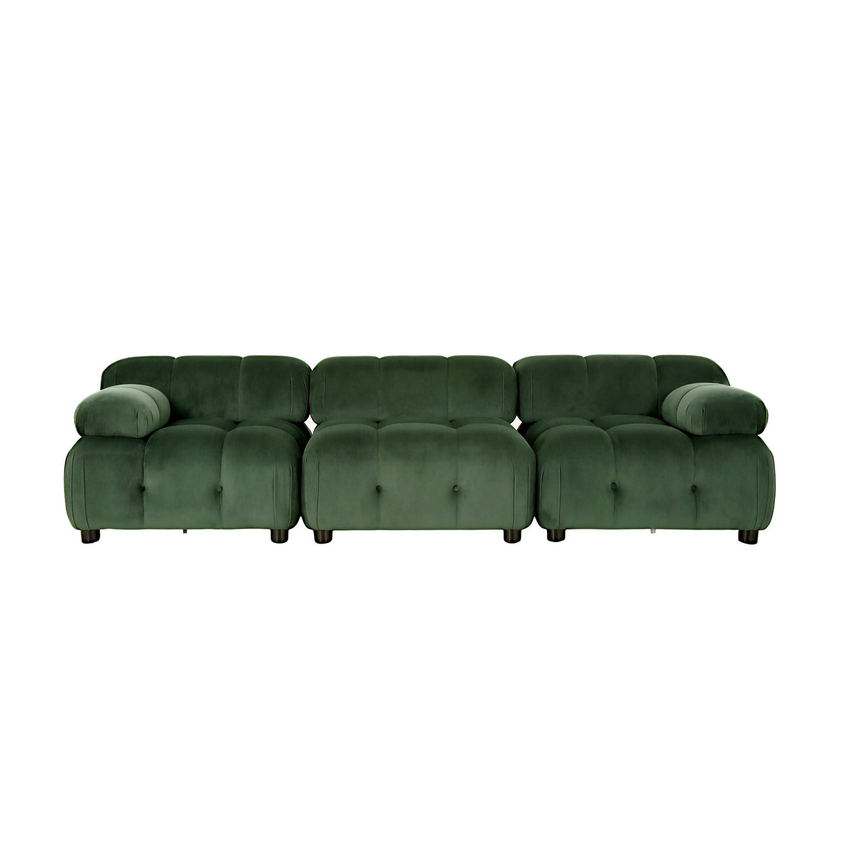 Hennepin Velvet 3 Seater Modular Tufted Sofa by Christopher Knight Home