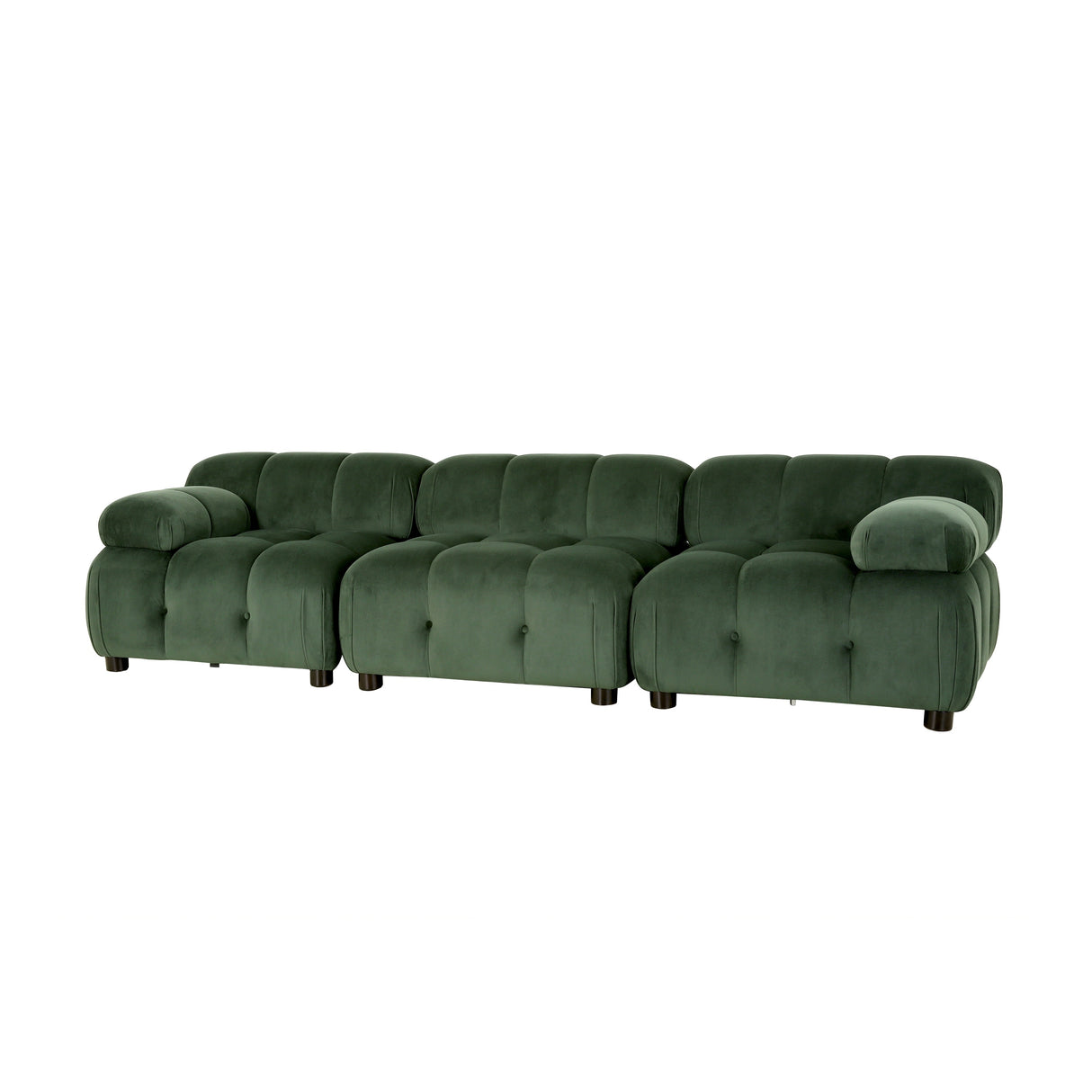 Hennepin Velvet 3 Seater Modular Tufted Sofa by Christopher Knight Home
