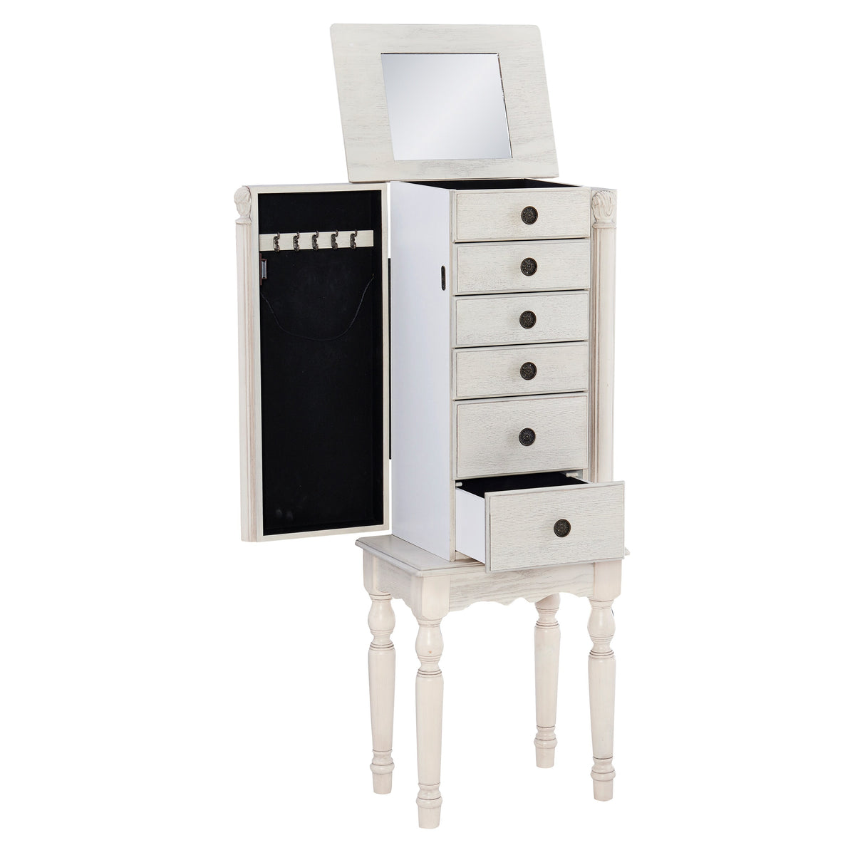 Henning Creamy White Jewelry Armoire