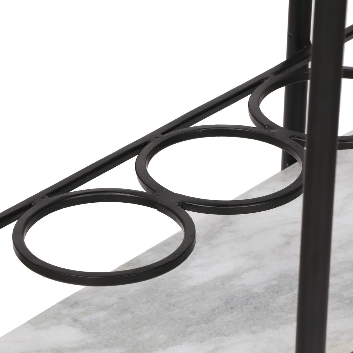 Henri Modern Glam 3 Tier Bar Cart with Marble Shelving by Christopher Knight Home - 23.25" L x 12.00" W x 35.00" H