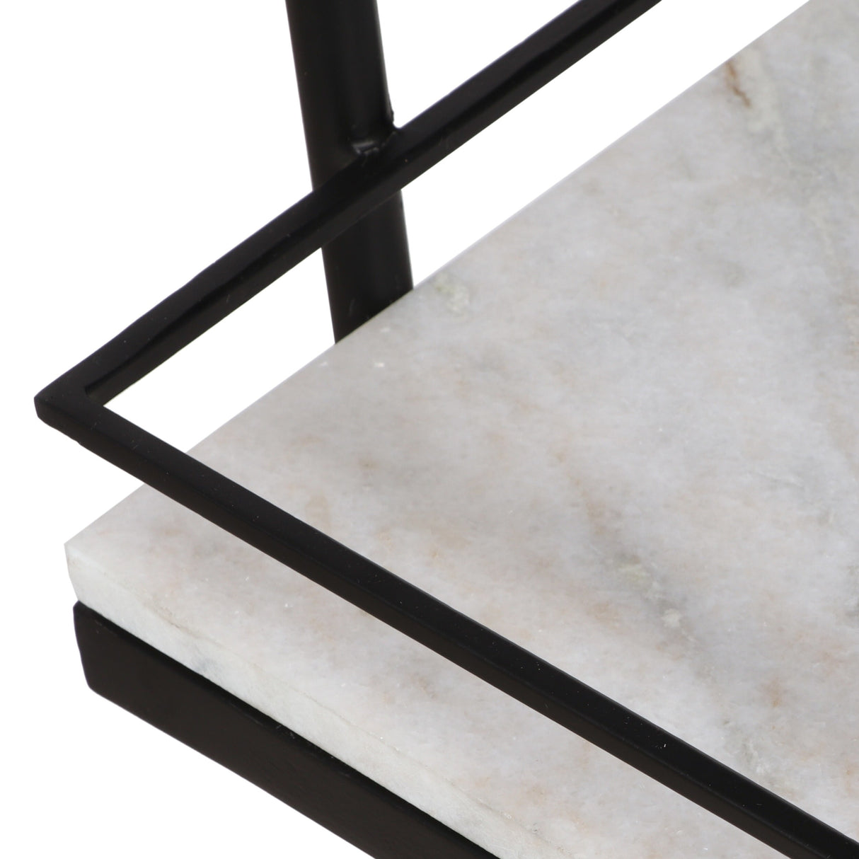 Henri Modern Glam 3 Tier Bar Cart with Marble Shelving by Christopher Knight Home - 23.25" L x 12.00" W x 35.00" H
