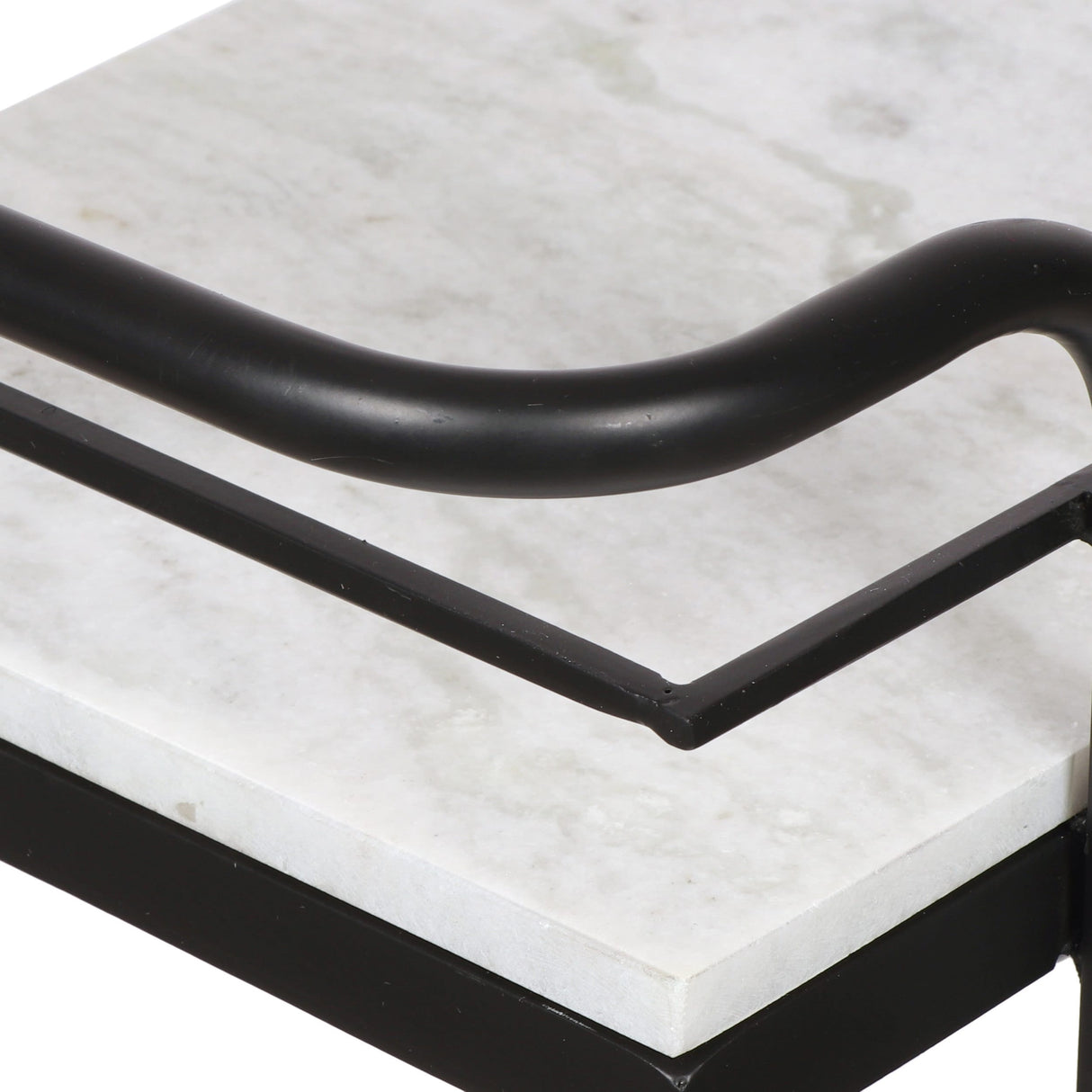 Henri Modern Glam 3 Tier Bar Cart with Marble Shelving by Christopher Knight Home - 23.25" L x 12.00" W x 35.00" H