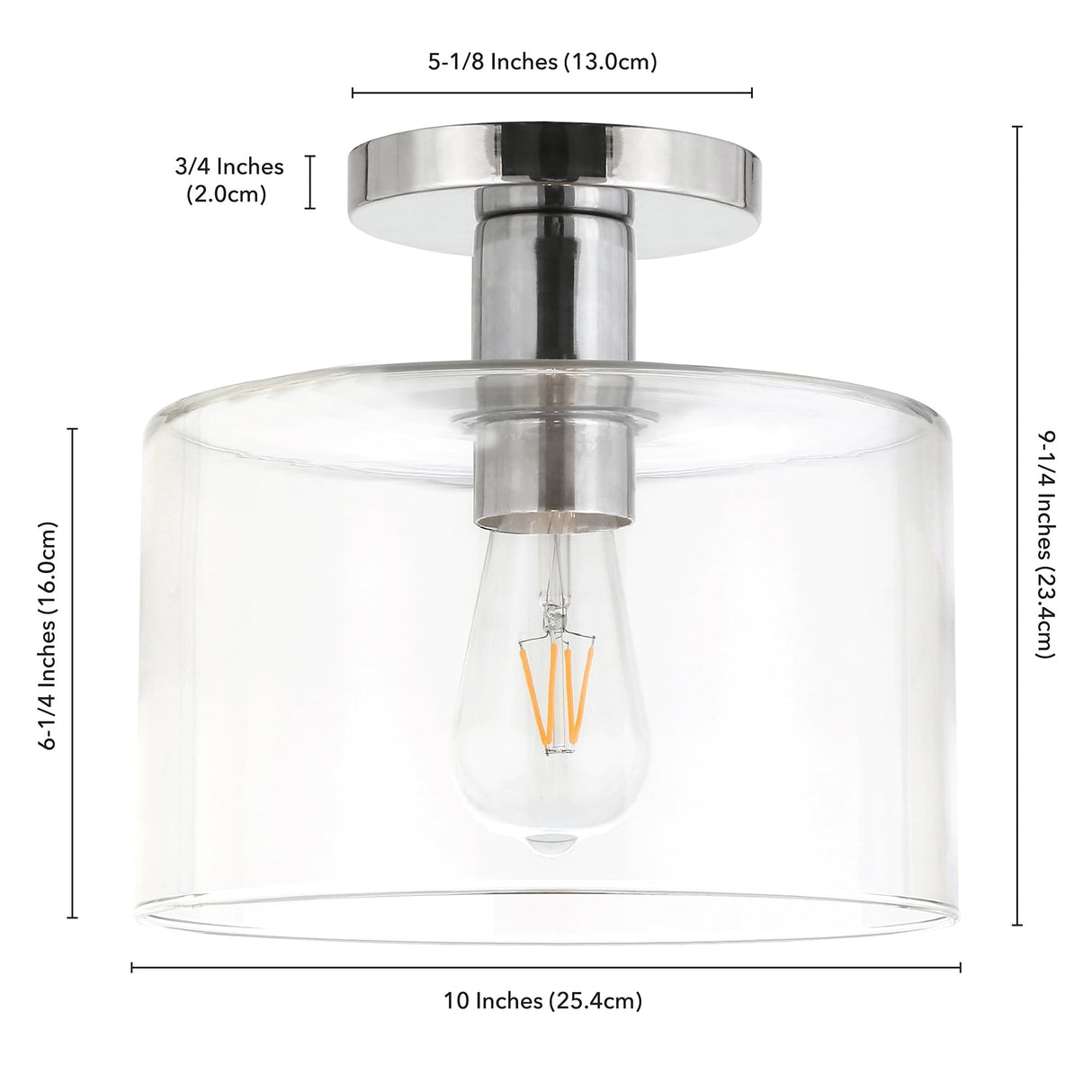 Henri Semi Flush Mount Ceiling Light