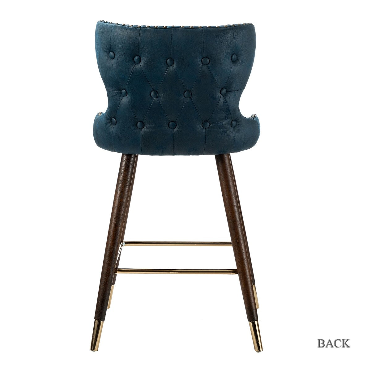Hepburn Wingback Nailhead Trim Bar Stool Set of 2 by HULALA HOME