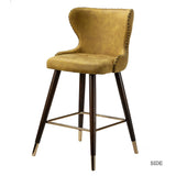 Hepburn Wingback Nailhead Trim Bar Stool Set of 2 by HULALA HOME