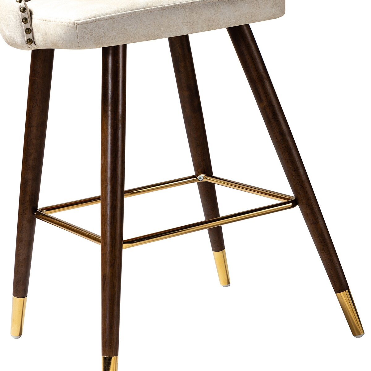 Hepburn Wingback Nailhead Trim Bar Stool Set of 2 by HULALA HOME