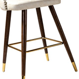 Hepburn Wingback Nailhead Trim Bar Stool Set of 2 by HULALA HOME