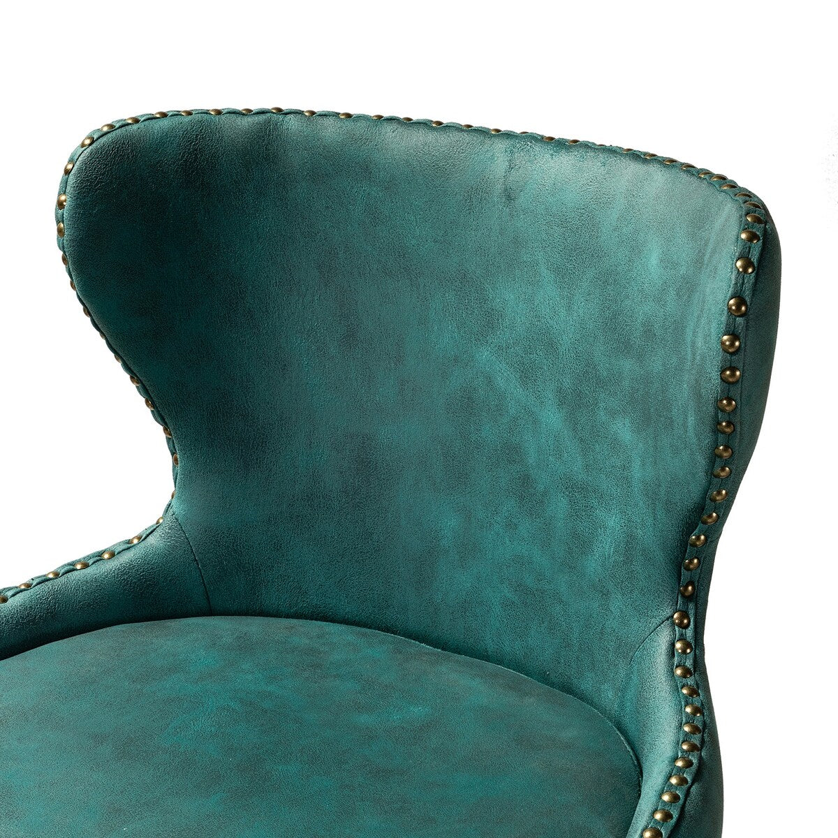 Hepburn Wingback Nailhead Trim Bar Stool Set of 2 by HULALA HOME