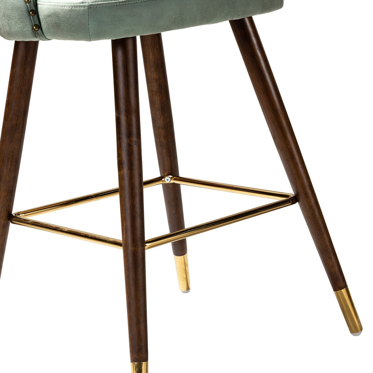 Hepburn Wingback Nailhead Trim Bar Stool Set of 2 by HULALA HOME