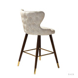 Hepburn Wingback Nailhead Trim Bar Stool Set of 2 by HULALA HOME