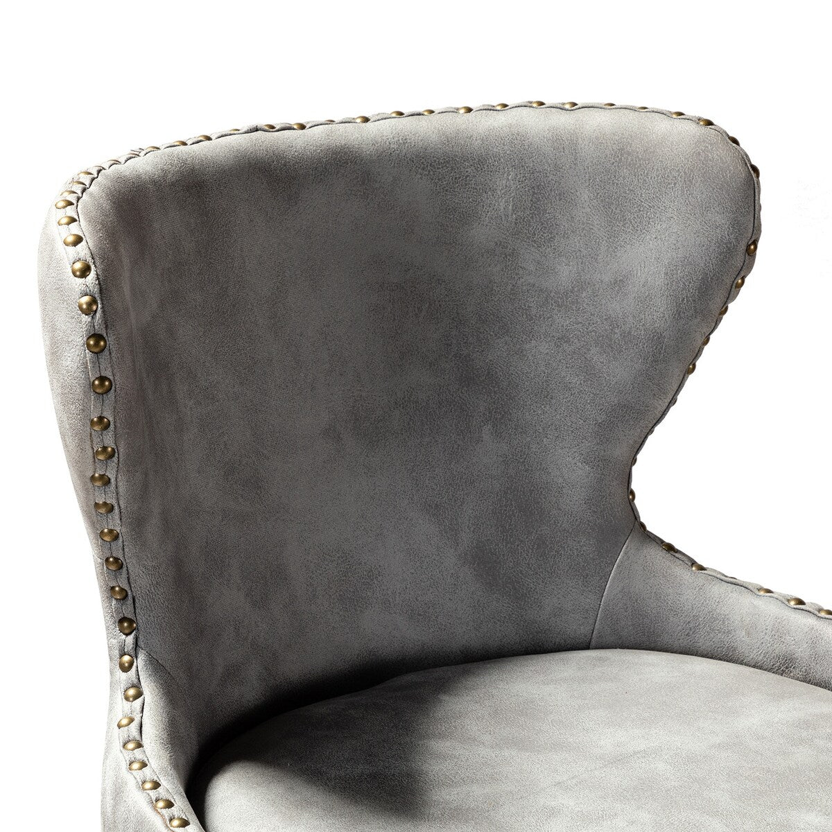 Hepburn Wingback Nailhead Trim Bar Stool Set of 2 by HULALA HOME