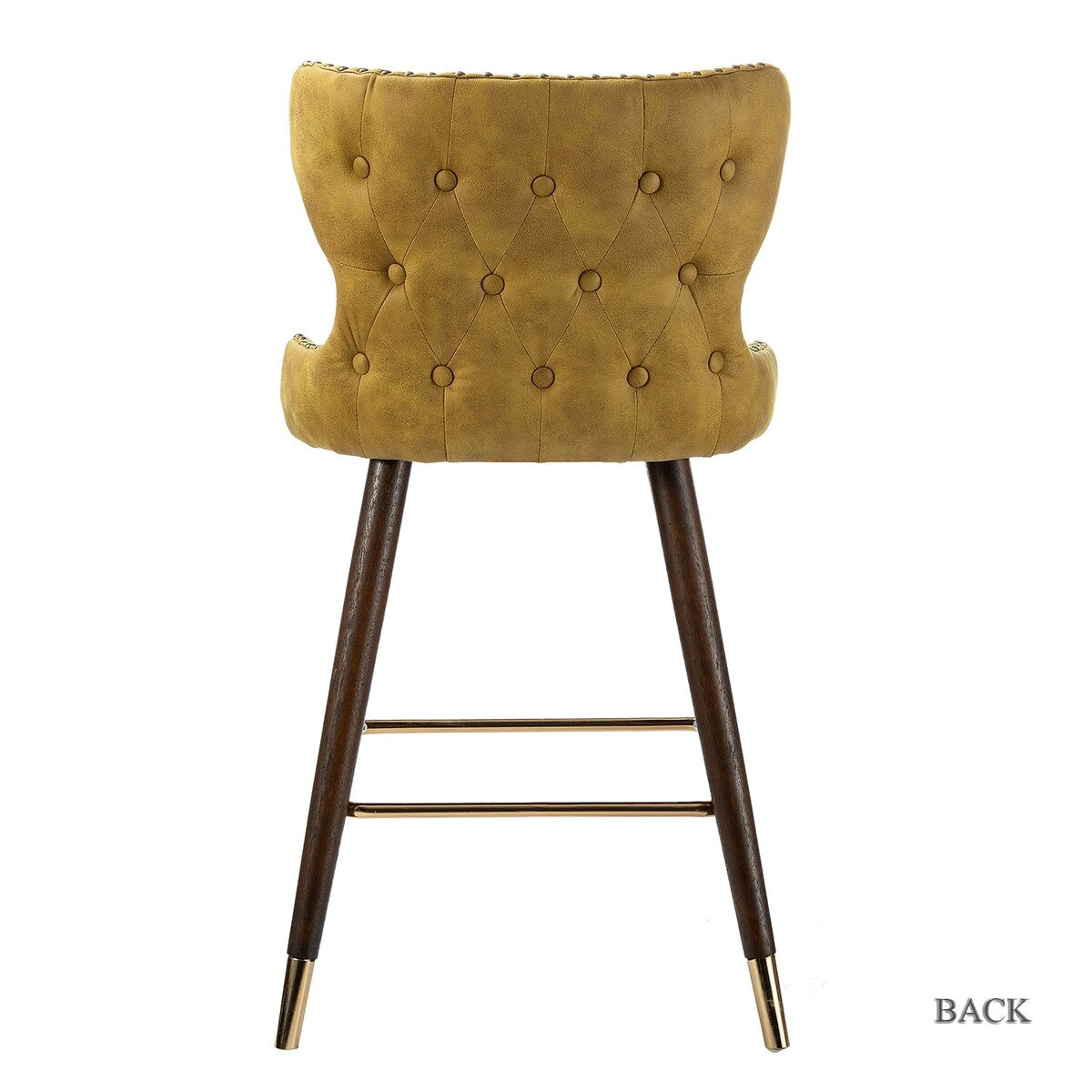 Hepburn Wingback Nailhead Trim Bar Stool Set of 2 by HULALA HOME