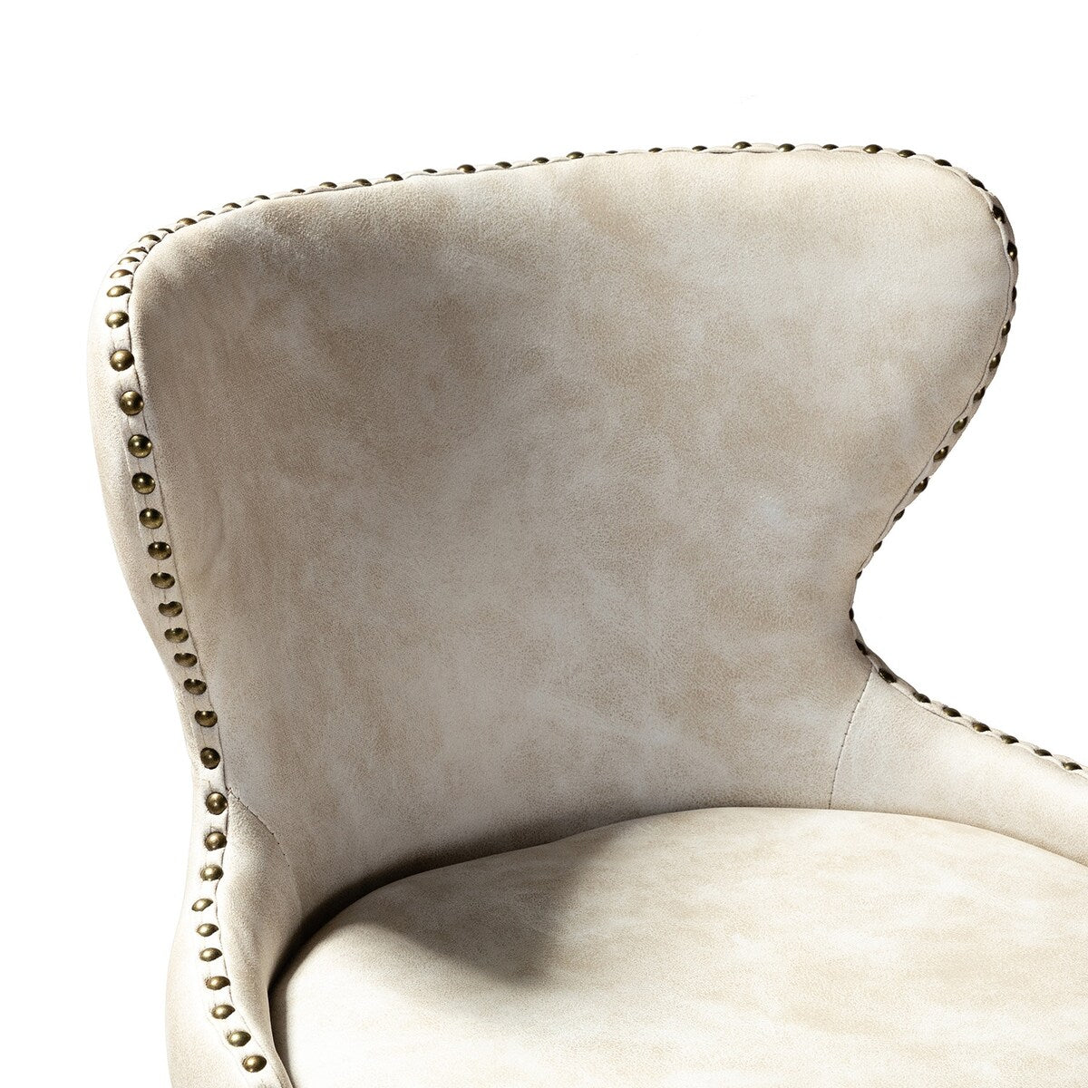 Hepburn Wingback Nailhead Trim Bar Stool Set of 2 by HULALA HOME