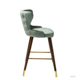 Hepburn Wingback Nailhead Trim Bar Stool Set of 2 by HULALA HOME