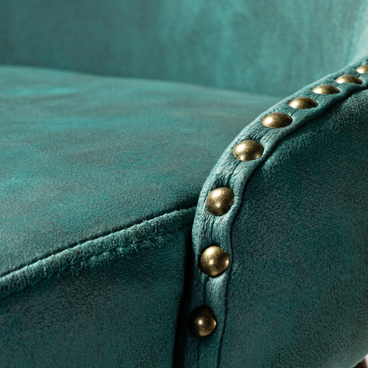 Hepburn Wingback Nailhead Trim Bar Stool Set of 2 by HULALA HOME