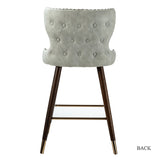 Hepburn Wingback Nailhead Trim Bar Stool Set of 2 by HULALA HOME