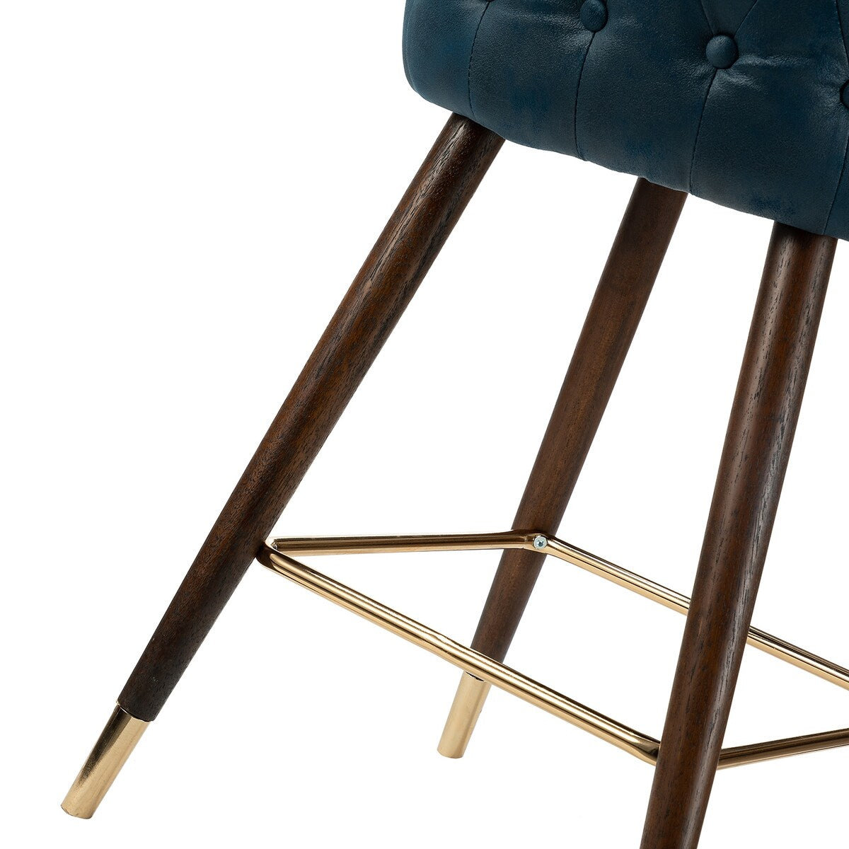 Hepburn Wingback Nailhead Trim Bar Stool Set of 2 by HULALA HOME