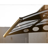 Herald 5 ft. Gray/Clear Door and Window Fixed Awning