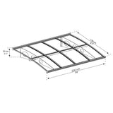 Herald 5 ft. Gray/Clear Door and Window Fixed Awning