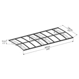 Herald 5 ft. Gray/Clear Door and Window Fixed Awning