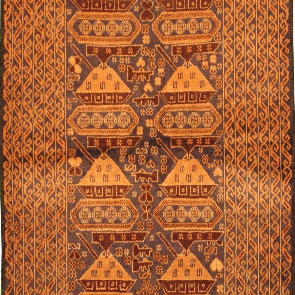 Handmade One-of-a-Kind Wool War Rug (Afghanistan) - 3'6 x 6'7