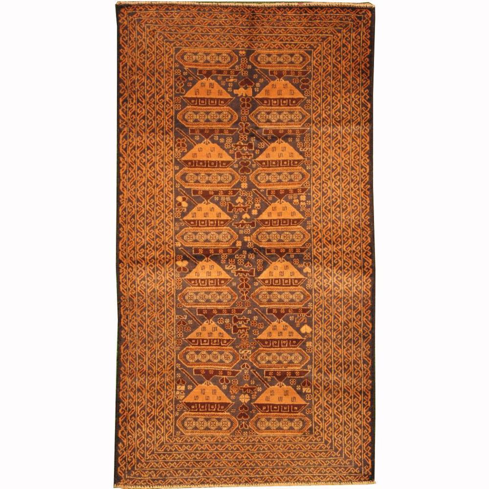 Handmade One-of-a-Kind Wool War Rug (Afghanistan) - 3'6 x 6'7