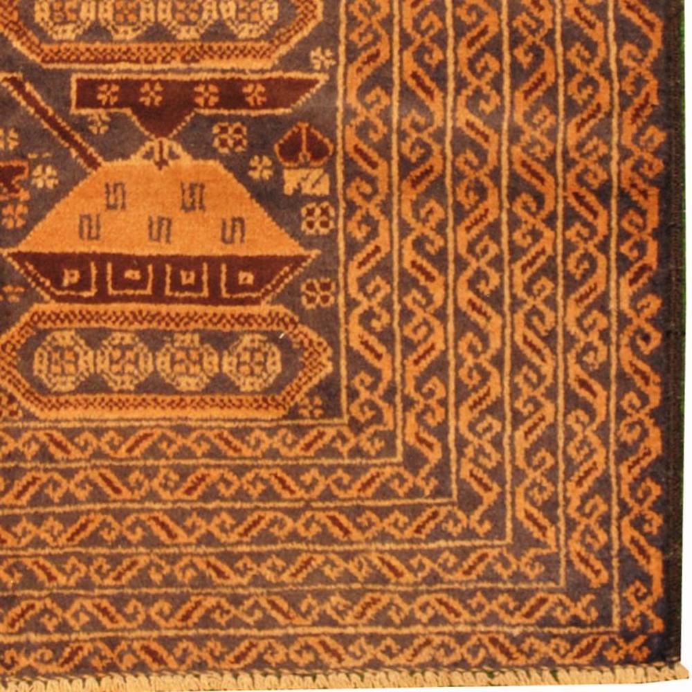 Handmade One-of-a-Kind Wool War Rug (Afghanistan) - 3'6 x 6'7