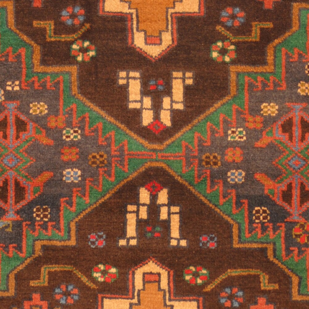 Handmade Herat Oriental Afghan Tribal Balouchi Wool Rug (Afghanistan) - 3' x 4'6