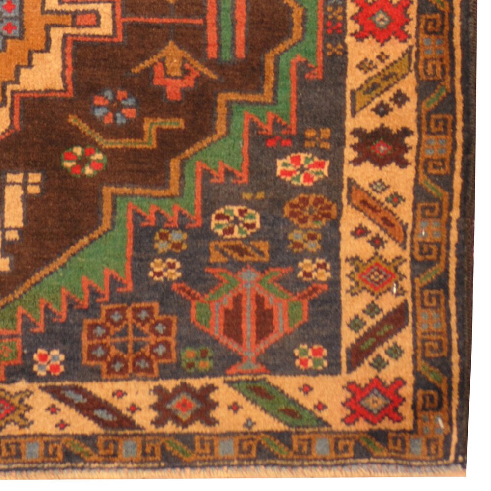 Handmade Herat Oriental Afghan Tribal Balouchi Wool Rug (Afghanistan) - 3' x 4'6