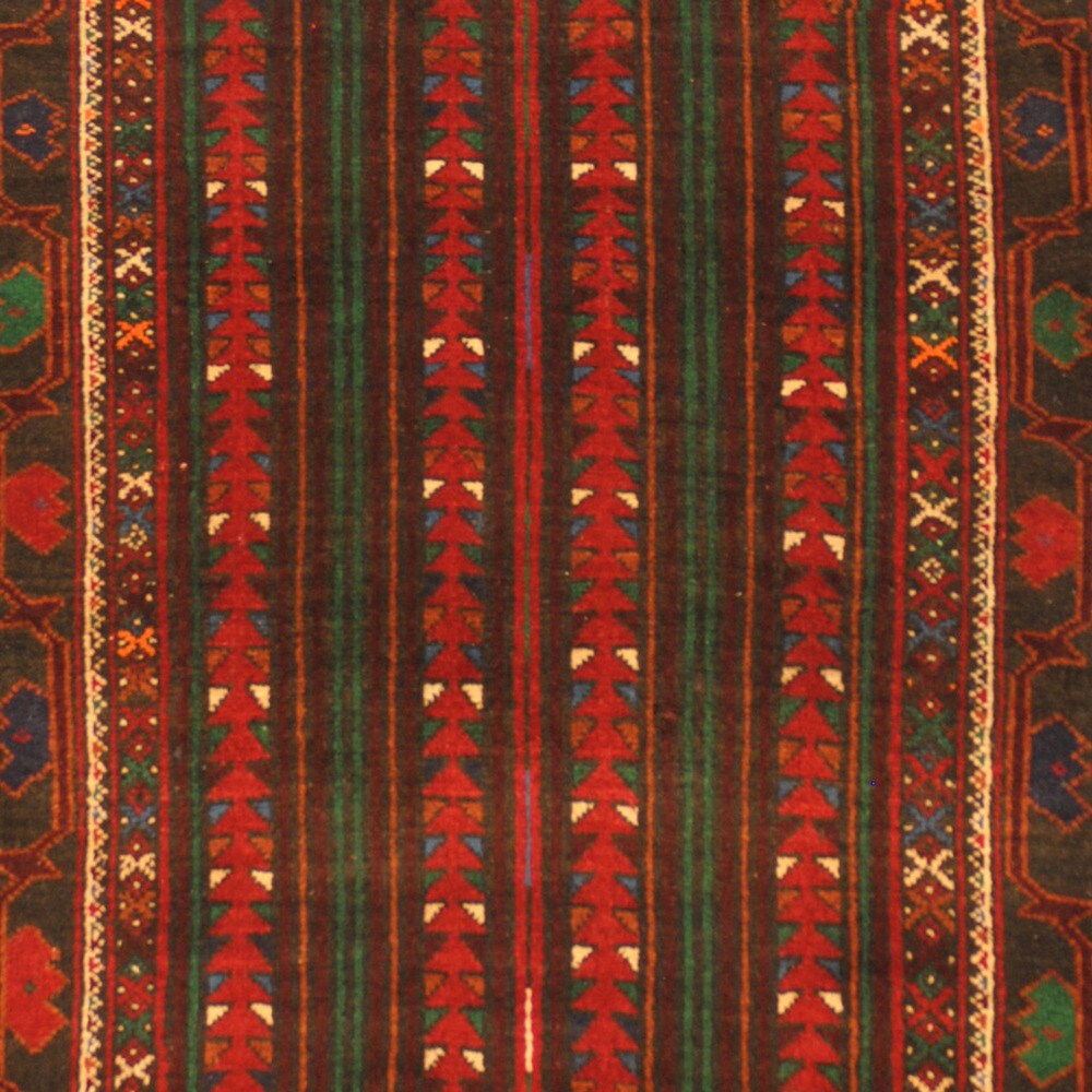 Handmade One-of-a-Kind Balouchi Wool Rug (Afghanistan) - 2'8 x 4'8
