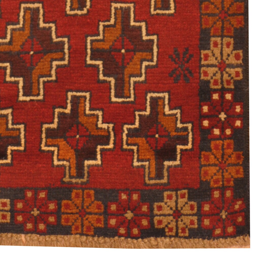 Handmade One-of-a-Kind Balouchi Wool Rug (Afghanistan) - 2'7 x 4'2