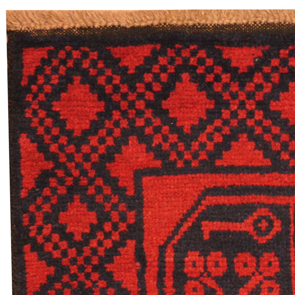 Handmade Herat Oriental Afghan Tribal Balouchi Wool Rug (Afghanistan) - 2'8 x 4'8