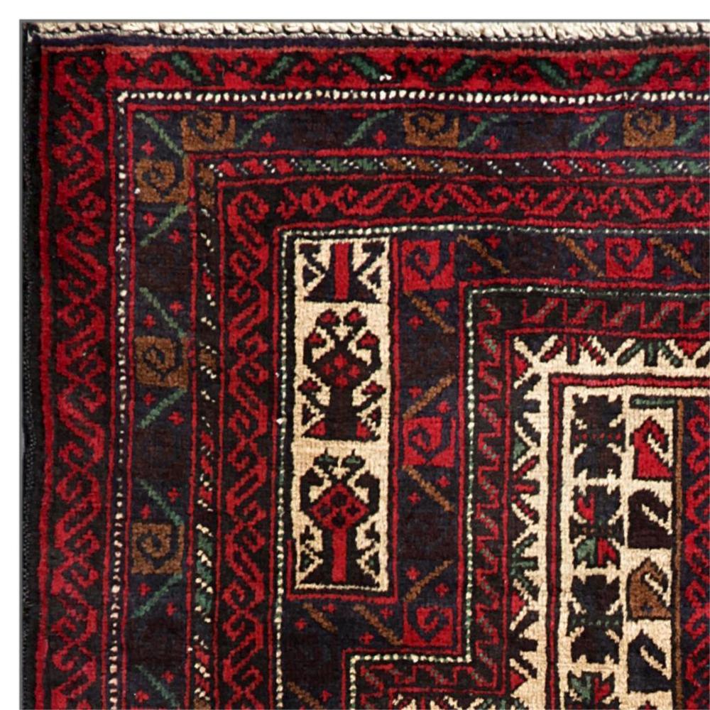 Handmade One-of-a-Kind Balouchi Wool Rug (Afghanistan) - 3' x 4'6