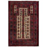 Handmade One-of-a-Kind Balouchi Wool Rug (Afghanistan) - 3' x 4'6