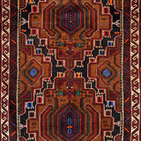 Handmade One-of-a-Kind Balouchi Wool Rug (Afghanistan) - 3'8 x 6'2