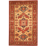 HERAT ORIENTAL Handmade One-of-a-Kind Super Kazak Wool Rug - 2'10 x 4'6