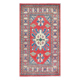 Handmade One-of-a-Kind Vegetable Dye Kazak Wool Rug (Afghanistan) - 1'10 x 3'3