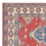 Handmade Herat Oriental Afghan Tribal Vegetable Dye Kazak Wool Rug (Afghanistan) - 8'7 x 11'11