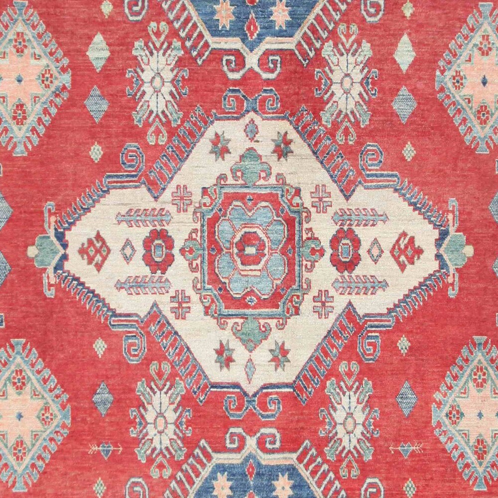 Handmade Herat Oriental Afghan Tribal Vegetable Dye Kazak Wool Rug (Afghanistan) - 8'7 x 11'11