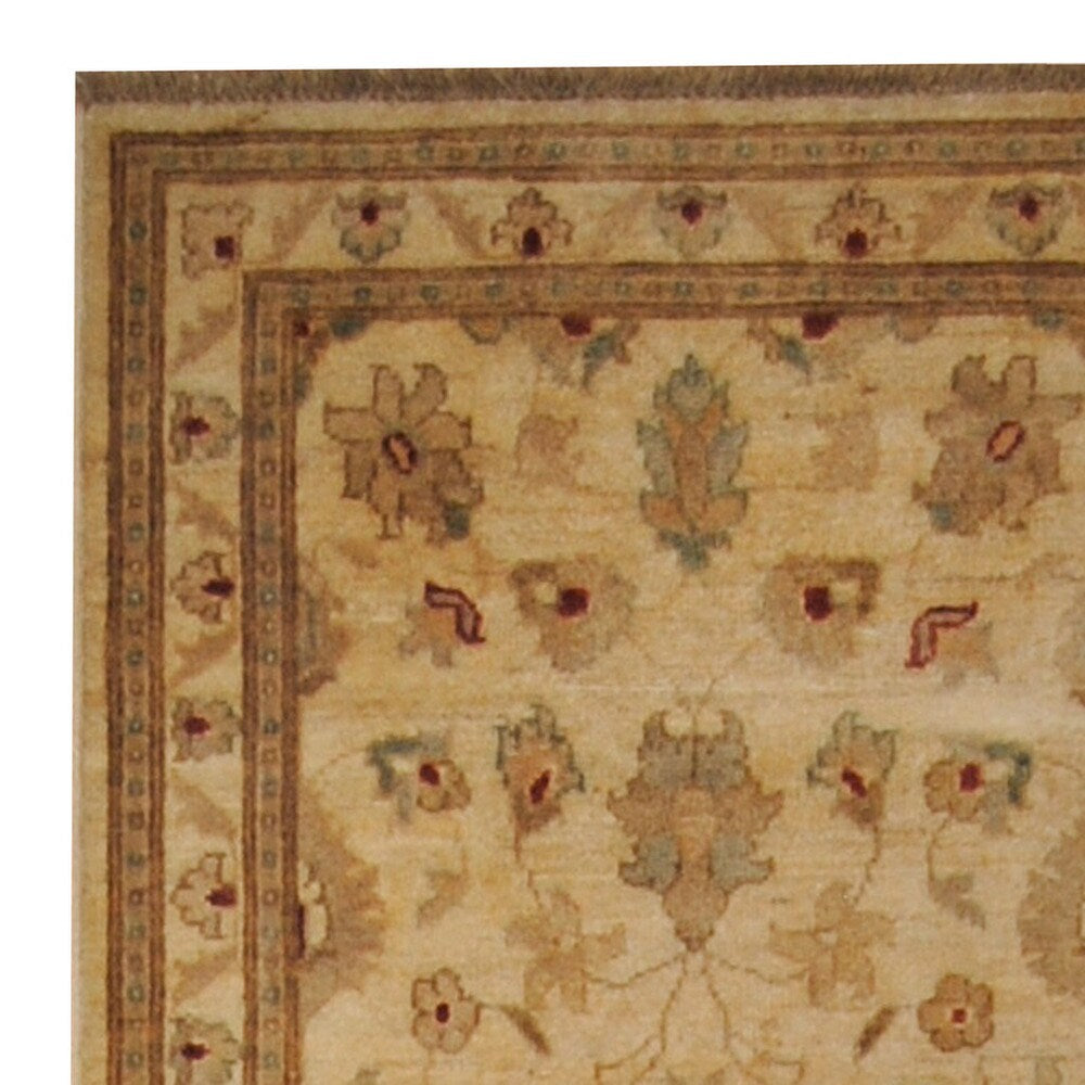 Handmade Herat Oriental Afghan Tribal Vegetable Dye Oushak Wool Rug (Afghanistan) - 2'6 x 13'6