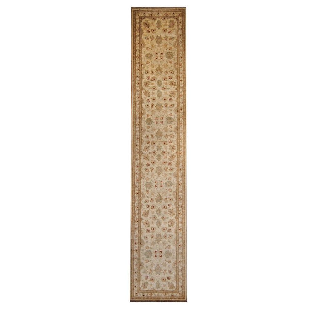 Handmade Herat Oriental Afghan Tribal Vegetable Dye Oushak Wool Rug (A