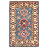 Handmade Herat Oriental Afghan Vegetable Dye Kazak Wool Rug (Afghanistan) - 2'1 x 3'1
