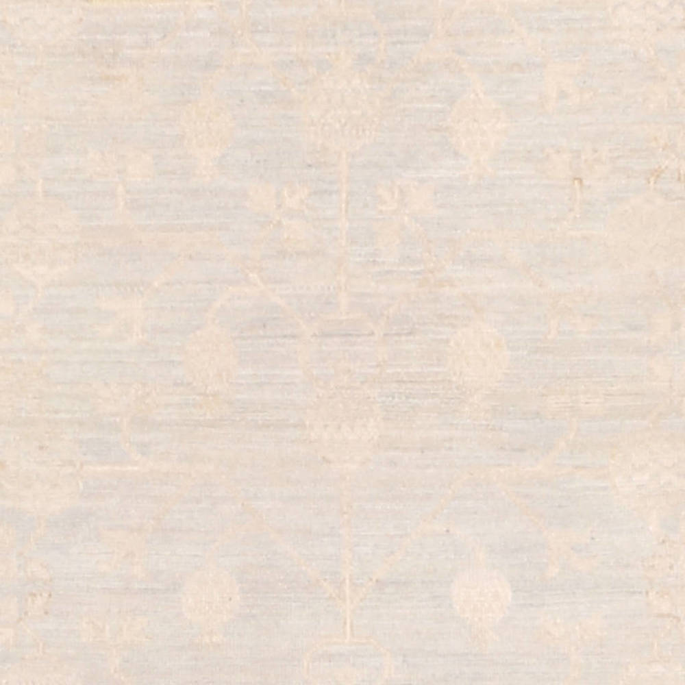 Handmade Herat Oriental Afghan Vegetable Dye Oushak Light Blue/ Ivory Wool Rug (Afghanistan) - 3'11 x 6'1