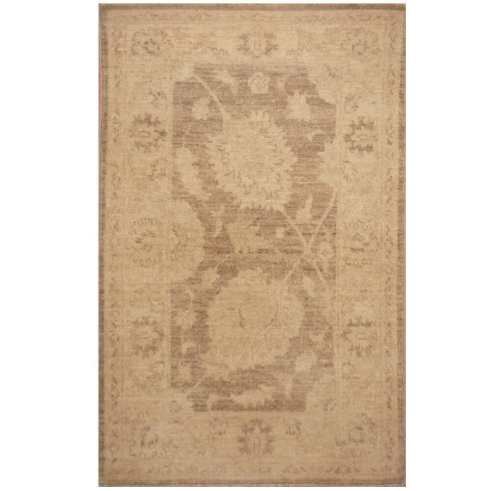 Handmade One-of-a-Kind Vegetable Dye Oushak Wool Rug (Afghanistan) - 2' x 3'3