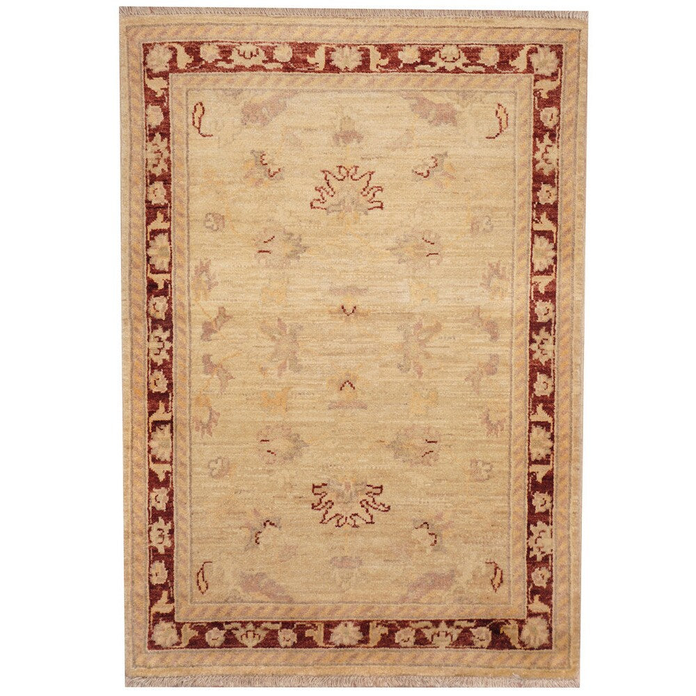 HERAT ORIENTAL Handmade One-of-a-Kind Vegetable Dye Oushak Wool Rug (Afghanistan) - 3' x 4'