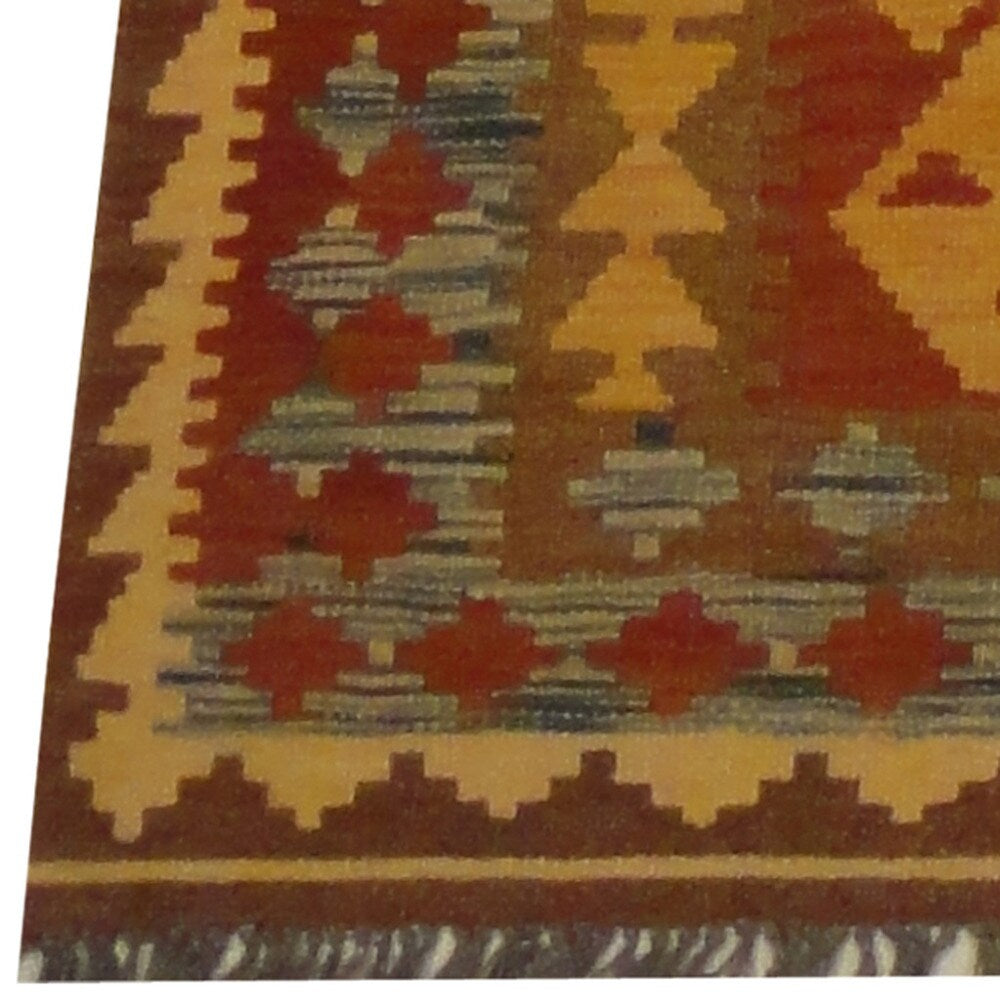 Handmade Herat Oriental Afghan Tribal Wool Kilim (Afghanistan) - 5'5 x 8'1