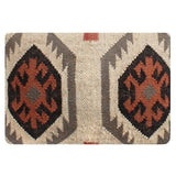 Handmade Indo Kilim Ottoman Footstool (India) - 18" x 12" x 12"