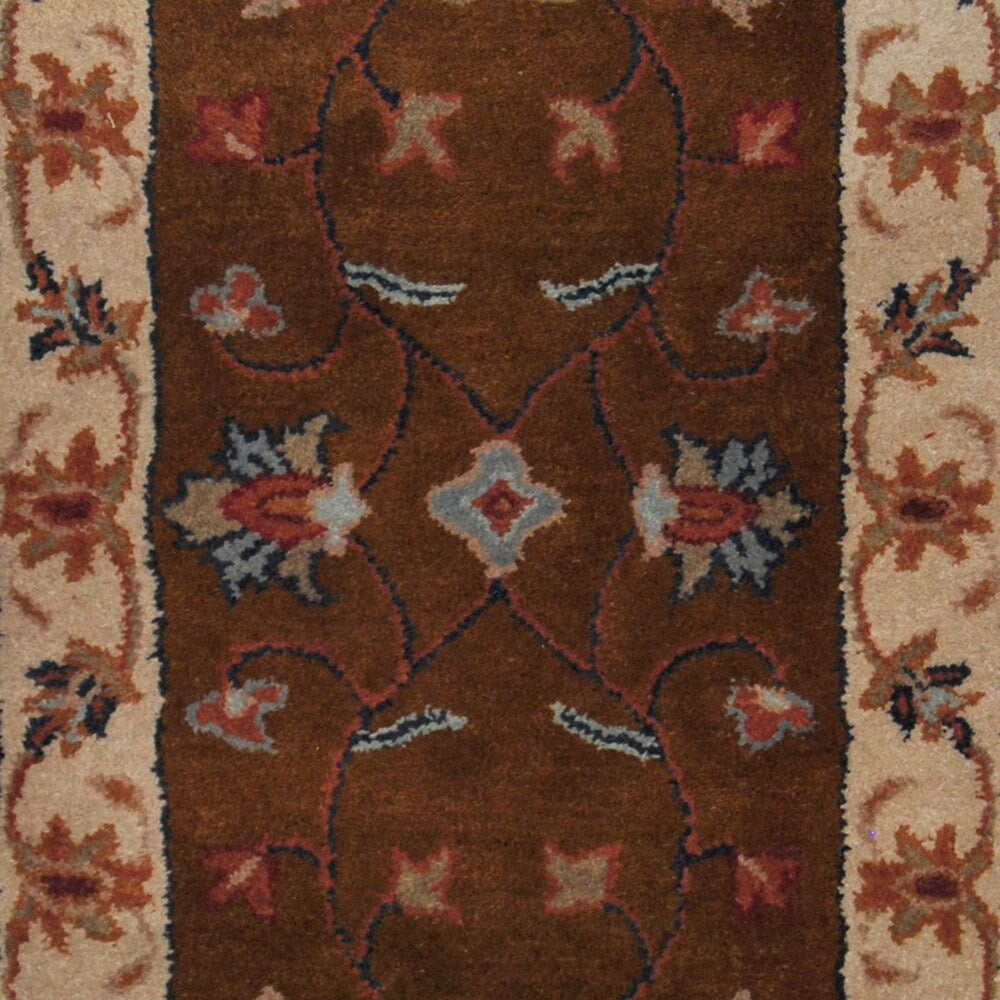 Handmade Herat Oriental Indo Mahal Wool Runner (India)